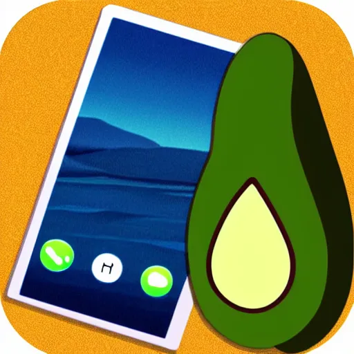 Image similar to ios app icon, travel, avocado