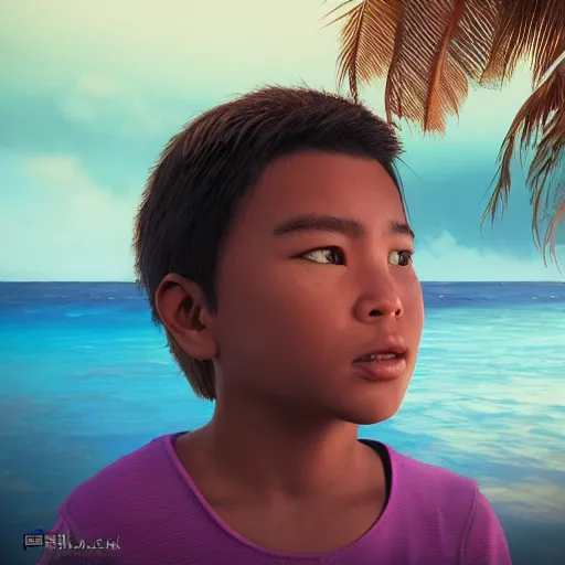 Image similar to hawaiian boy not being grateful for the things he hasa, 4 k photorealism, 4 k quality, trending on artstation