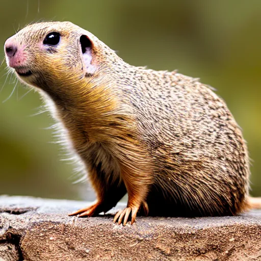 Image similar to Prairie dog cross pig cross Pygmy marmoset, studio photography