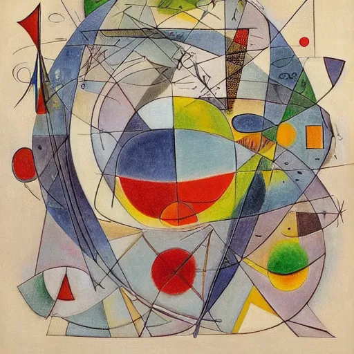 Image similar to complex mathematical equations inspired by bosch, calder, kandinsky, miro, bosch, klee. mathematical paradise, detailed beautiful animals, esoteric equation heaven, detailed beautiful plants, 3 d platonic solids, elegant intricate diagrams, beautiful equations, oil paint, pen and ink, color, hyperrealistic, on loan from louvre, masterpiece