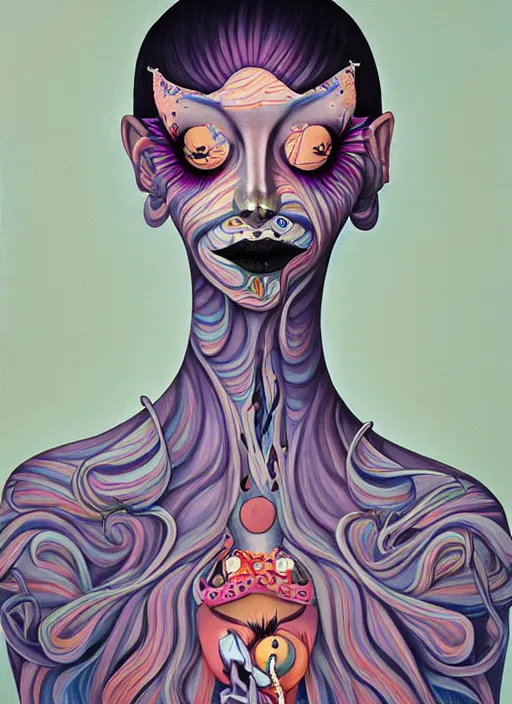 Image similar to painting of a woman by rik oostenbroek, james jean, amy sol