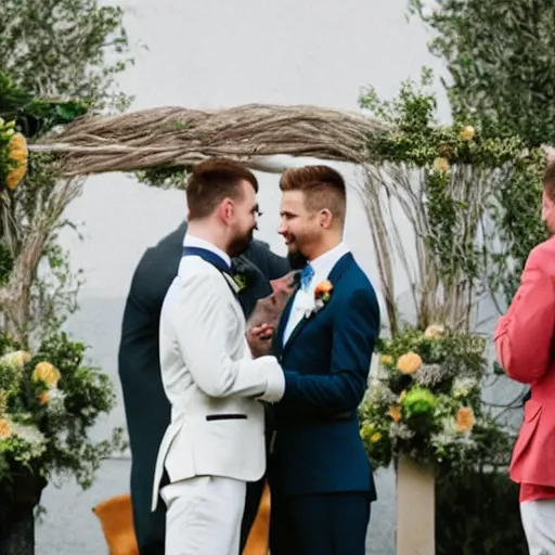 Image similar to a lovely gay wedding