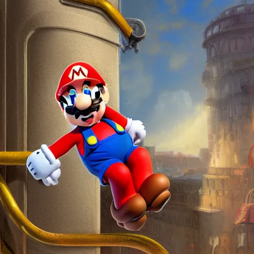 Prompt: john locke as super mario, plumbing jungle, detailed, centered, digital painting, artstation, concept art, donato giancola, joseph christian leyendecker, wlop, boris vallejo, breathtaking, 8 k resolution, extremely detailed, beautiful, establishing shot, artistic, hyperrealistic, beautiful face, octane render, cinematic lighting, dramatic lighting, masterpiece