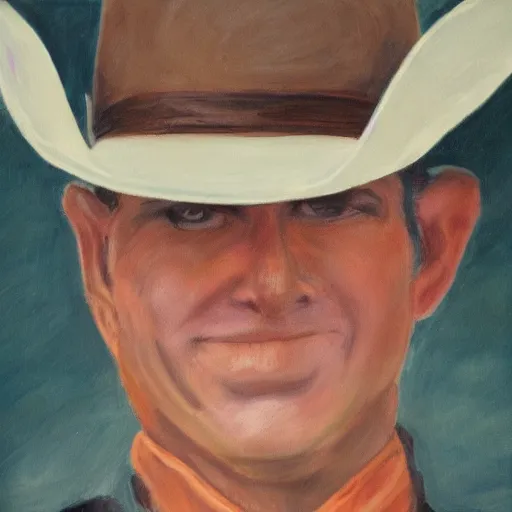 Image similar to Cowboy orange realistic portrait