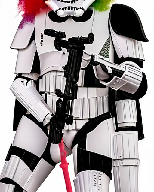 Image similar to clown girl imperial storm trooper