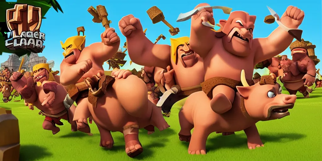 Image similar to hog rider clash of clans