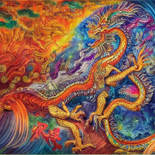 Image similar to beautiful chinese dragon detailed painting in the style of josephine wall 4 k