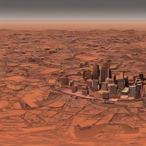 Image similar to city in mars