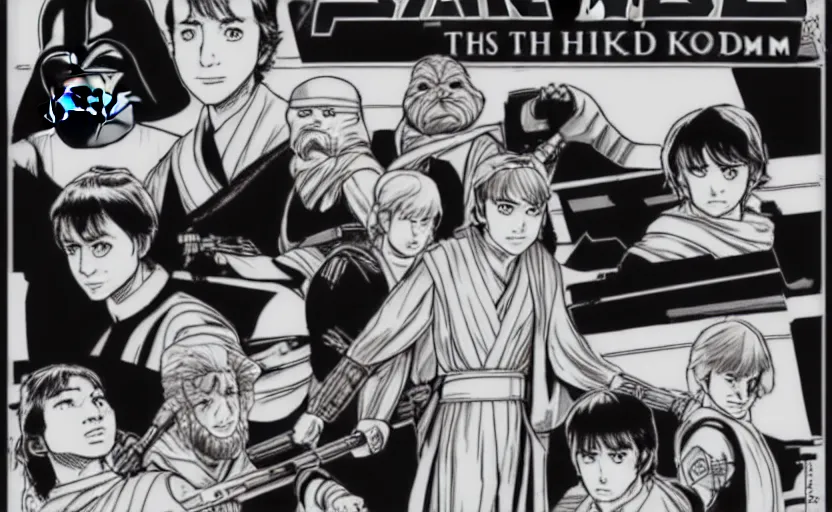 Image similar to star wars but it's in the kingdom manga artstyle
