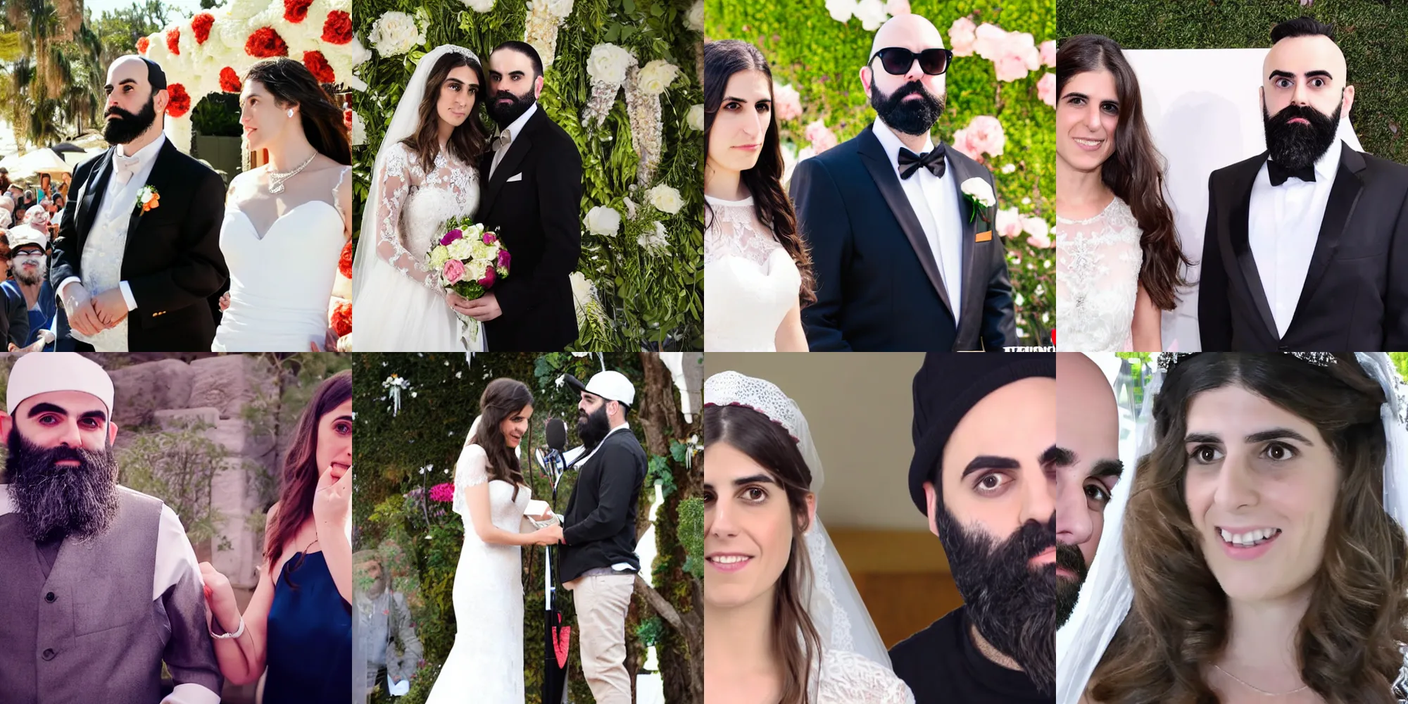 Prompt: hila klein getting married to keemstar, detailed, detailed face, 4 k