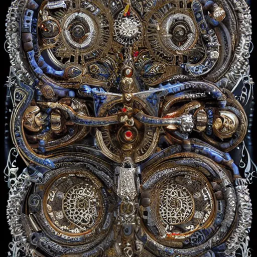 Prompt: highly detailed ornate filigreed convoluted ornamented elaborate cybernetic medical equipment