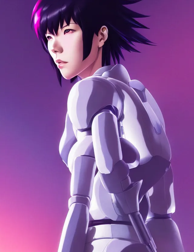 Prompt: a fullbody portrait of motoko kusanagi ghost in the shell, finely detailed features : : gits sac twenty forty five netflix : : by ilya kuvshinov, rossdraws, artgerm, sola digital arts, production ig, anti aliasing, raytracing : :