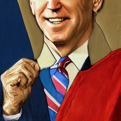 Image similar to joe biden, medieval painting, detailed