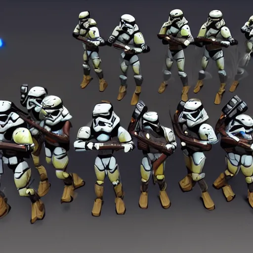 Image similar to doom's unit clone troopers holding shields