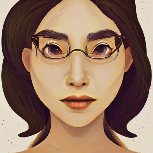 Prompt: face portrait of a woman inspired by lois van baarle, honeycomb, bees, summer, honey