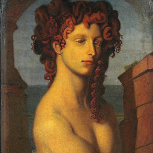 Image similar to portrait of medusa