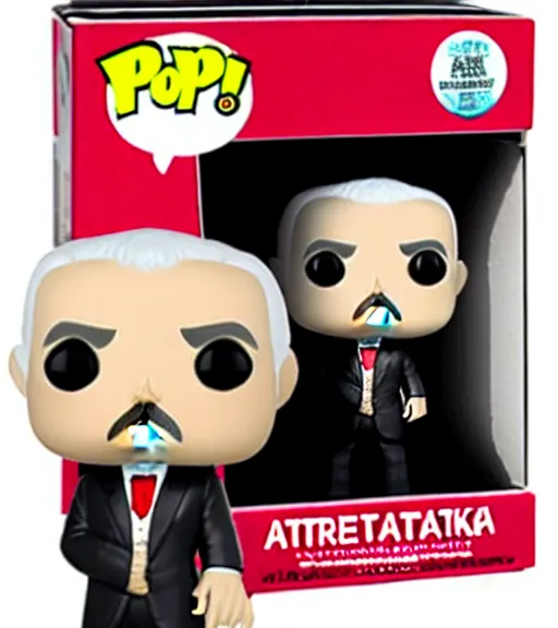 Prompt: limited edition ataturk with fez funko pop still sealed in box, ebay listing