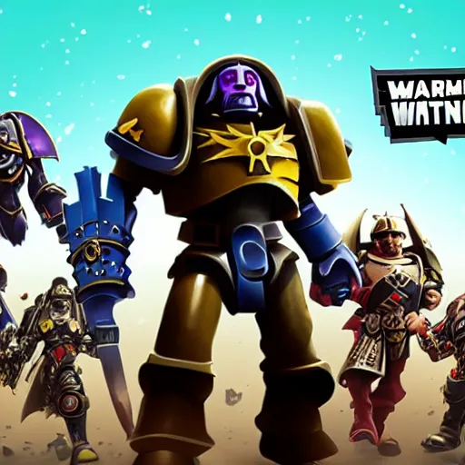 Prompt: warhammer 4 0 k in fortnite, collab