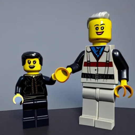 Image similar to lego elon musk statue