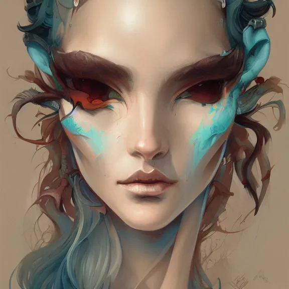 Image similar to a highly detailed portrait in the style of peter mohrbacher and in the style of james jean.