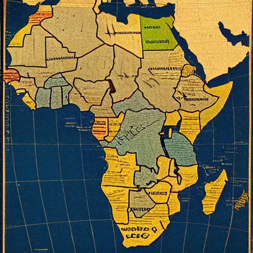 Prompt: colonial map of Africa