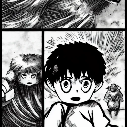 Image similar to a hamster in the manga Berserk