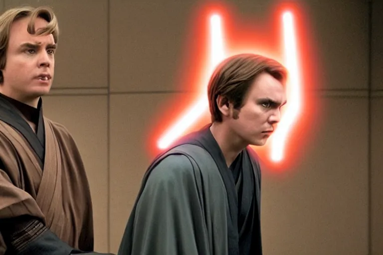 Image similar to a jedi master anakin skywalker is defended in court by saul goodman also known as jimmy mcgill, court session images, 1 0 8 0 p, court archive images