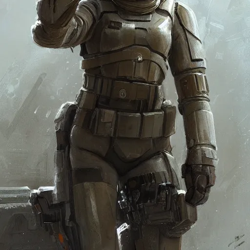 Image similar to scifi art by greg rutkowski, a soldier wearing the tactical gear of the corellian confederation, star wars expanded universe, she is about 6 0 years old, highly detailed portrait, digital painting, artstation, concept art, smooth, sharp foccus ilustration, artstation hq