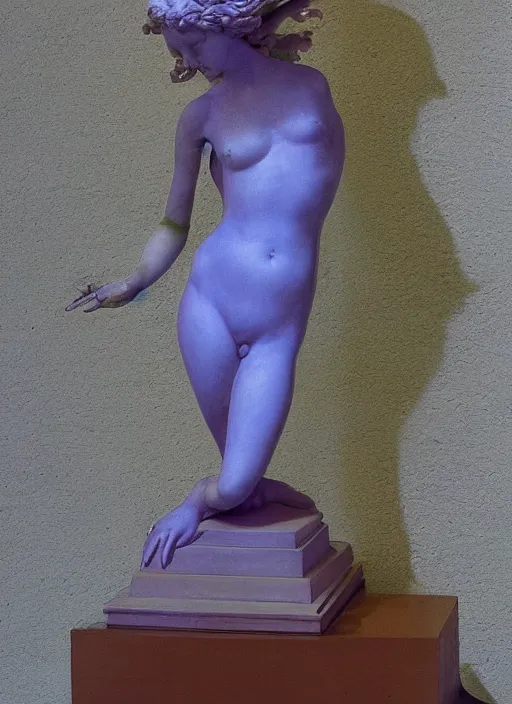 Prompt: a sculpture of a Nudibranch by antonio canova. complementary colors, rendered in ocante