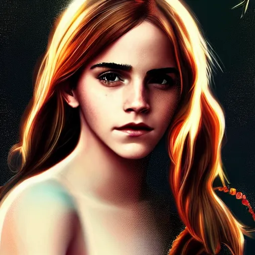 Prompt: emma watson as a teen girl, gorgeous, amazing, elegant, intricate, highly detailed, digital painting, artstation, concept art, sharp focus, illustration, art by Ross tran
