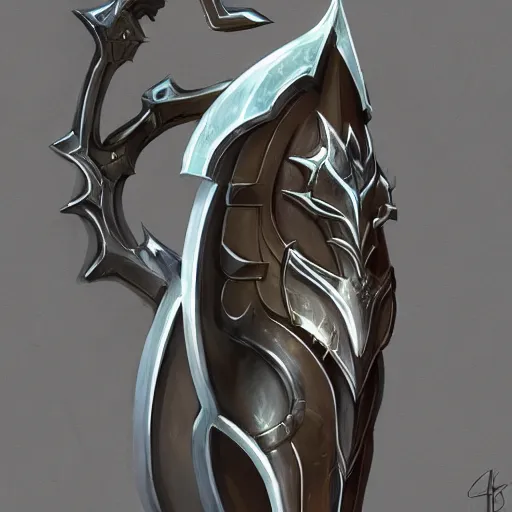 Image similar to concept art of celestial dragon shield weapon, blade design, fantasy blade, fantasy, behance, pinterest, deviantart, artstation, weapons concept art, design, rpg, weapon, detailed, digital art, incredible, digital painting