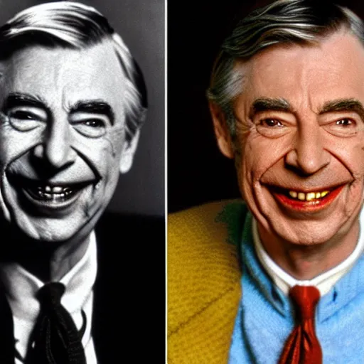 Prompt: Mr. Rogers as The Joker