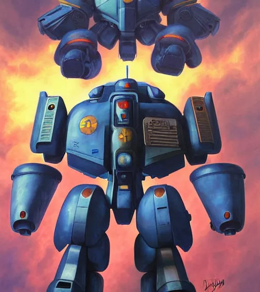 Image similar to scifi painting of gouf mobile suit by dariusz zawadzki, kenneth blom, mental alchemy, james jean, pablo amaringo, naudline pierre, contemporary art, sleek