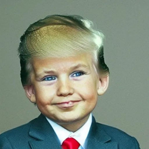 Image similar to donald trump 3 years old