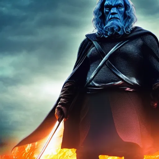 Prompt: Gandalf as DC Darkseid movie picture, dslr photo