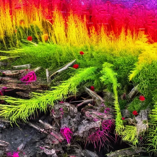 Image similar to explosion of colourful nature