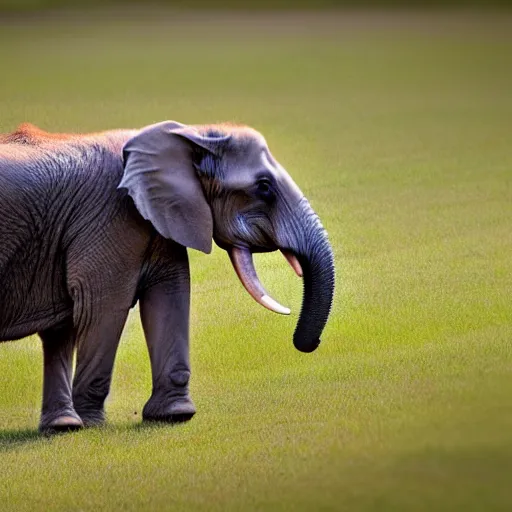 Prompt: a elephant - dachshund, wildlife photography