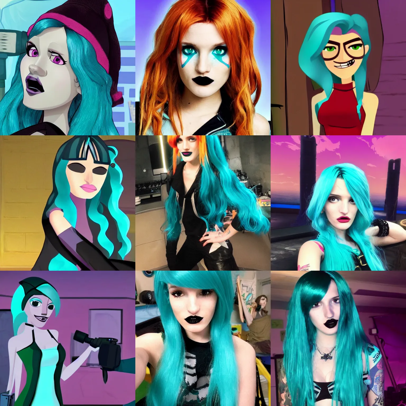 still of bella thorne as gwen in total drama island,, Stable Diffusion