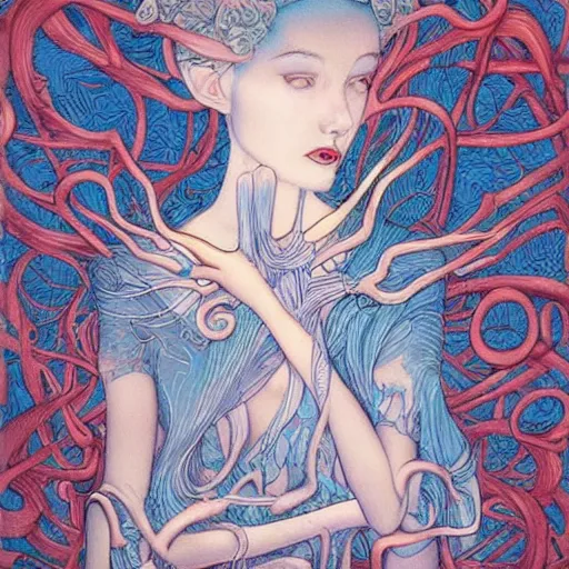 Image similar to james jean abstract art.artwork by Daniel Merriam,