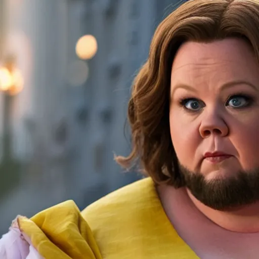 Prompt: melissa mccarthy as jesus, portrait