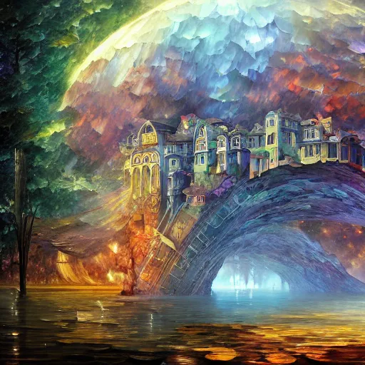 Image similar to cryengine render by android jones, james christensen, rob gonsalves, leonid afremov and tim white