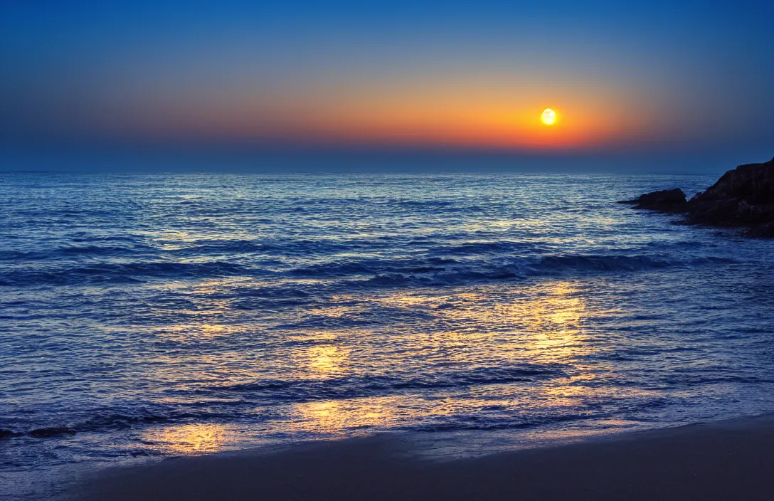 Image similar to sea, beach, at night