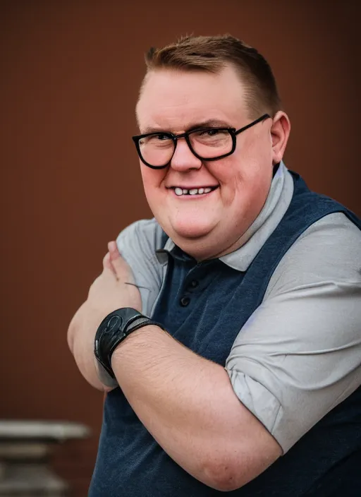 Prompt: portrait photo still of real life peter griffin, 8 k, 8 5 mm, f. 1 4, beautiful composition