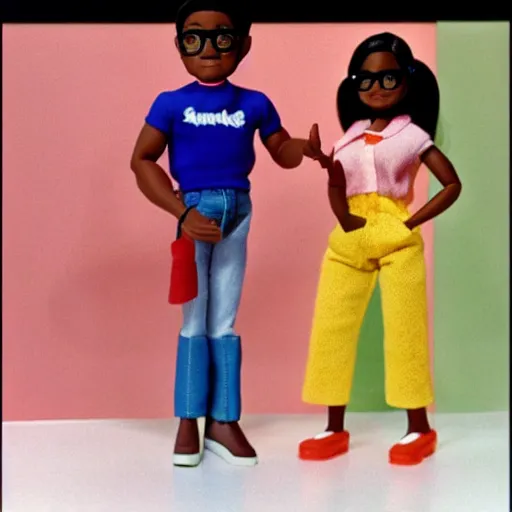Image similar to steve urkel barbie 1 9 8 0 s children's show, detailed facial expressions