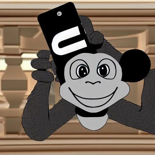 Image similar to monkey is a youtuber, 3d