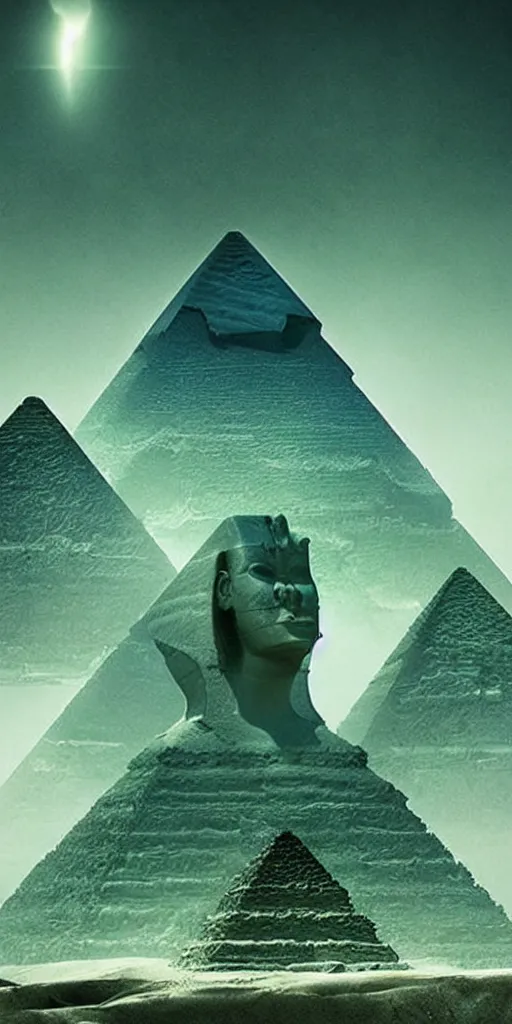 Prompt: derek surreal rutkowski pyramids perfect lucid dream perfect zabrocki k egyptian ancient gods artgerm symmetry!! greg egypt 4 composition green lush a very lighting in detailed dreamlike