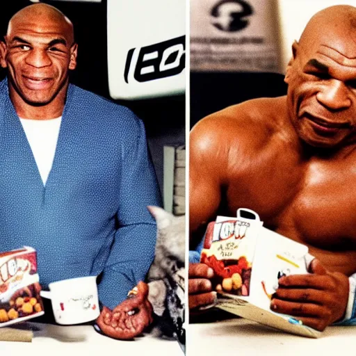 mike tyson's cereal brand ear'eoes, with a picture on Stable