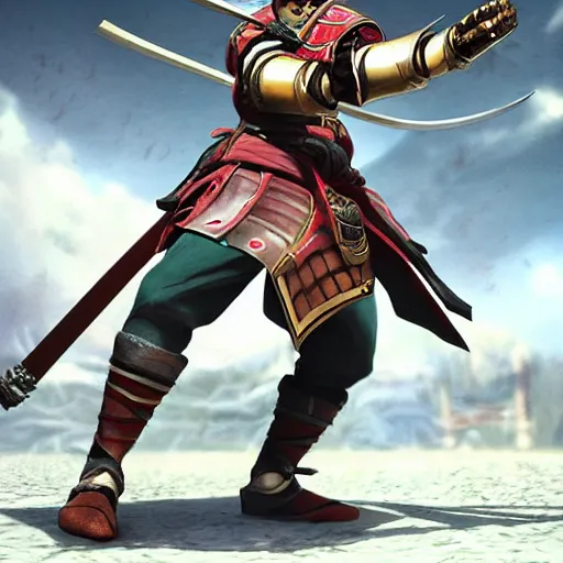 Image similar to shiba inu samurai warrior as a league of legends character, michael maurino, alex flores, paul kwon, cinematic, highly detailed, concept art, 3 d cgi, dramatic lighting, focus, smooth, heroic, hyper realistic background, in the style of league of legends, lol