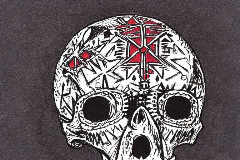 Image similar to Aztec skull