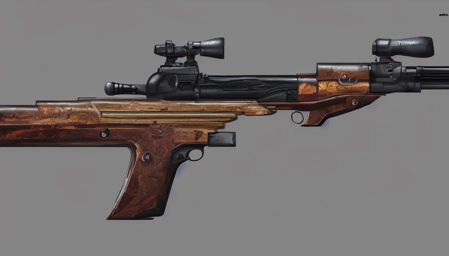 Image similar to a shotgun designed by santa's elves, wide shot, lightbox, digital artwork, trending on artstation